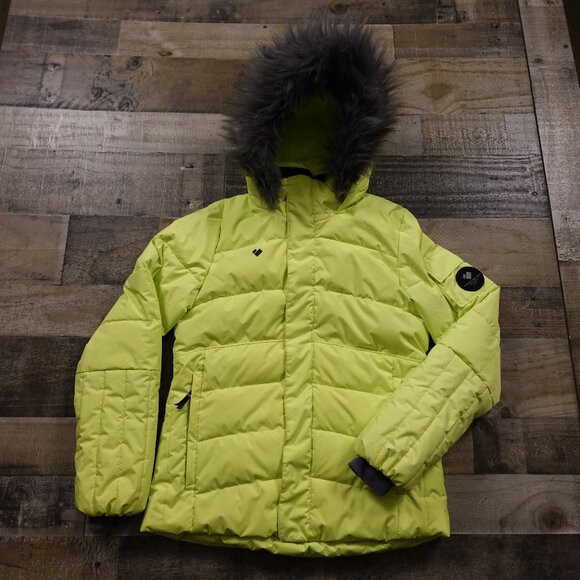 Obermeyer Meghan Jacket girls teen large 14-16 neon ski snowboard wintersport